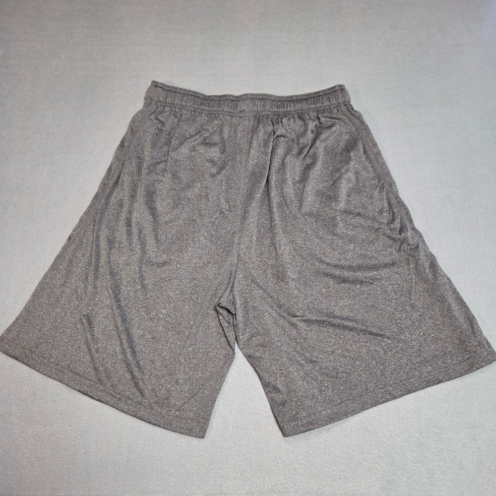 BSN Sports Shorts Mens Medium Gray Football V Logo Athletic Performance Gym